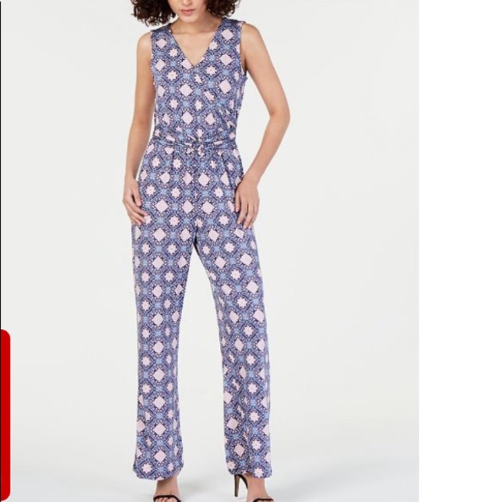 NY Collection Petite Printed Jumpsuit